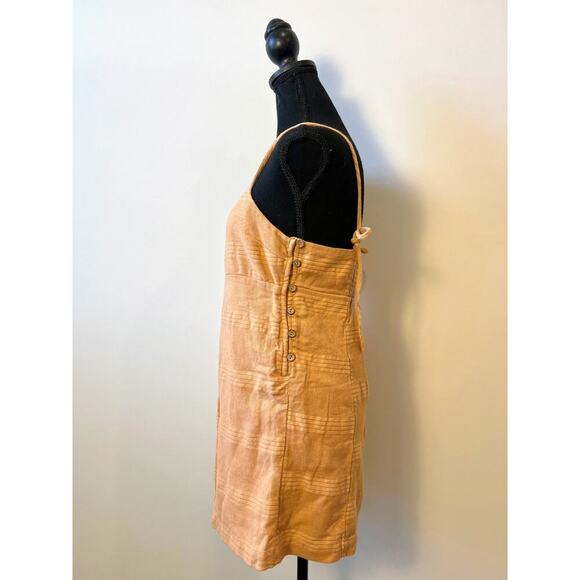 Free People Go Go Em Skort Romper Endless Summer Peach XS/Small Striped Canvas - Picture 4 of 6